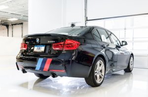 BMW 4 Series Performance Exhaust - Rear - AWE Tuning - Touring Edition Axle-Back, 102mm Chrome Silver Tips, 180 Technology - Chrome Silver - `17-`20